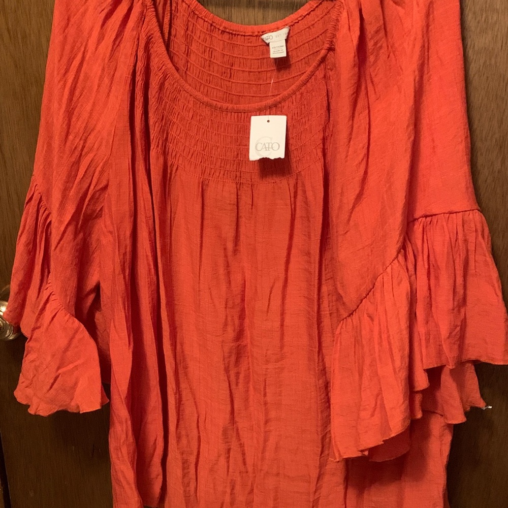 Cato Women's Vibrant Orange Blouse